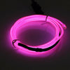 Car Interior with Cigarette Lighter Pink EL Wire Neon Strip Light