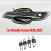 Hyundai Tucson Black Steel Exterior Side Door Bowl Cup Cover (2016–2021)