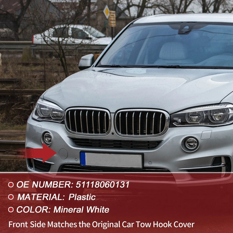 BMW X5 F15 M (2014-2018) White 1 Pc Tow Hook Cover