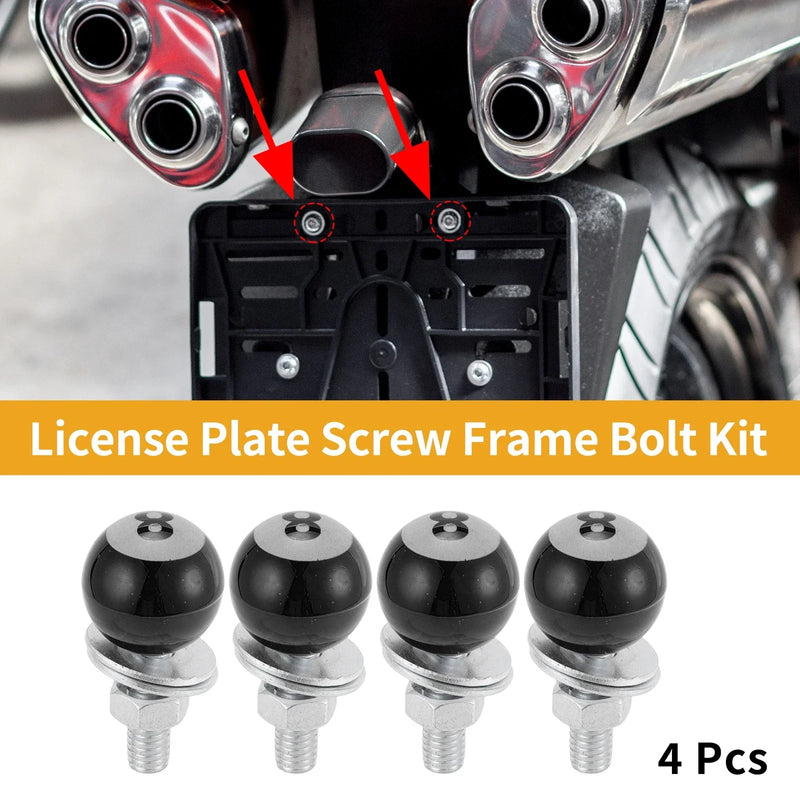 Universal Motorcycle M6 License Plate Screws Cover 40mm