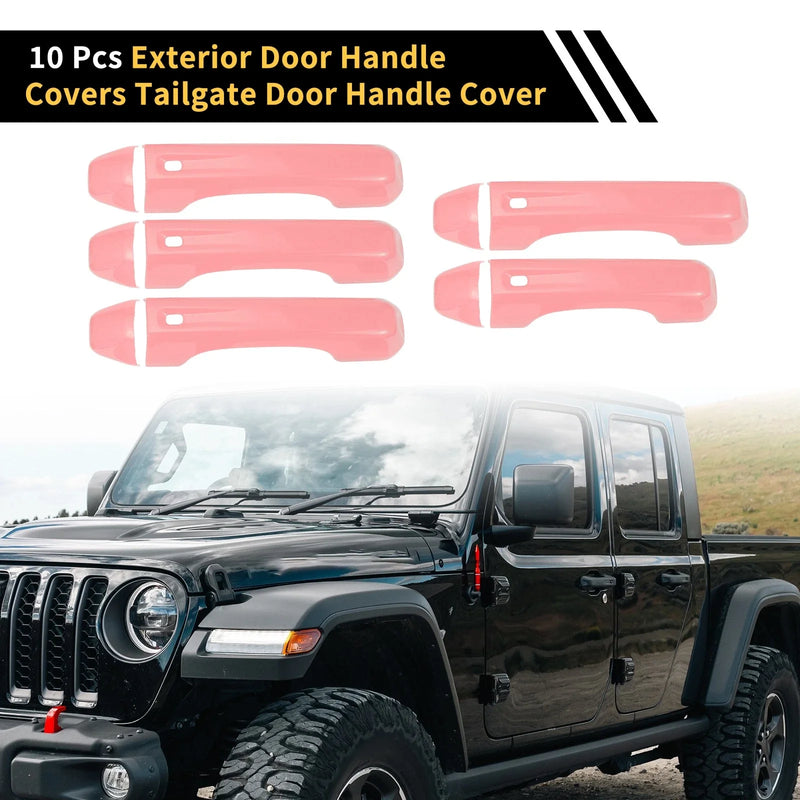 Jeep Wrangler JL JLU (2018-2022) Pink Set of 2 Door Tailgate Handle Covers
