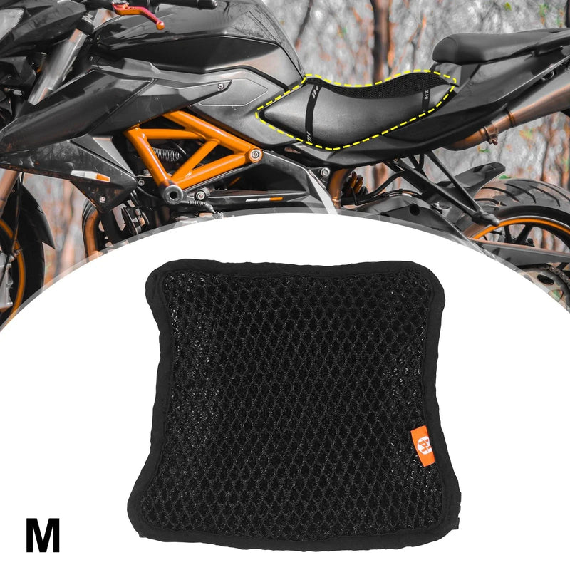 Motorcycle 26.5x23cm Size M Motorcycle Seat Cover Breathable Double Layer 3D Mesh Black