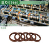 Oil Seal Seal Ring Rotary Shaft Seal FKM Rubber 36x44x5.5mm Brown 5 Pcs