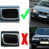 BMW E36 3 Series Sedan Gloss Black Front Kidney Grilles (1992-1996)