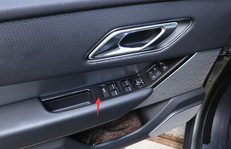 Range Rover Velar (2018-2023) 4pcs Carbon Fiber Window Lift Cover Trim