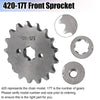 Dirt Bike Mini Bike 420 17T 17mm Front Engine Sprocket