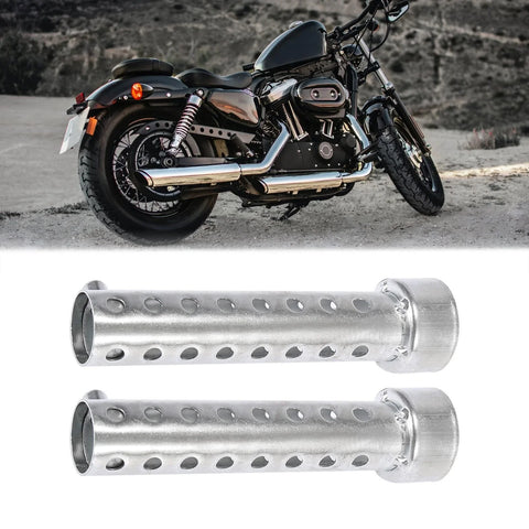 Motorcycle 2 x 35mm Exhaust Silencer Muffler Pipe