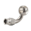 Motorcycle Stainless Steel 10.2mm 3/8" Eye Banjo Hose Ends AN-3 90°