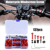 Honda CBR 137pcs Fairing Bolts Screws Fasteners Mounting Washers Nuts Red