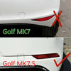 VW Golf 1 Pair Black Rear Bumper Spoiler Fog Light Covers (2016-2019)