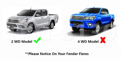 Toyota Hilux 1kdM70 M80 (2015-2017) Rear Mud Flaps (2 x)