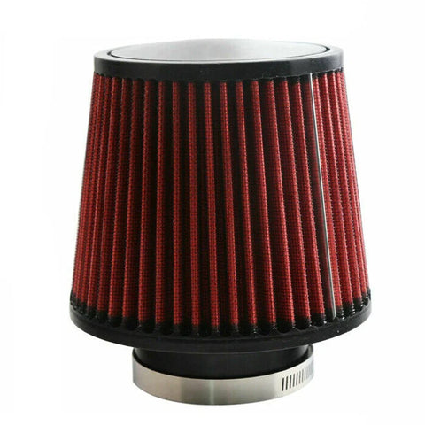 Red 100mm High Performance 4" Cold Air Intake Cone Dry Filter (2023)