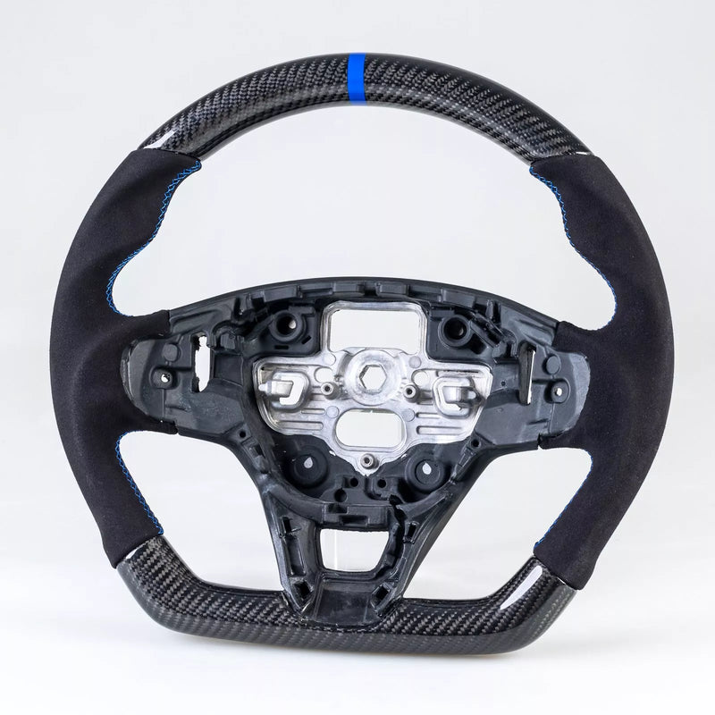 Ford Focus Kuga Steering Wheel Carbon Fiber Flat Bottom Suede (2020-2023)