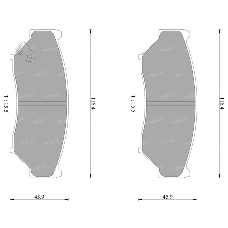 Tora Front Disc Brake Pad Set Suzuki Grand Vitara (1999 - 2005)