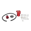 Universal 300ml Red Baffled Engine Oil Catch Can Tank w/ Breather Filter