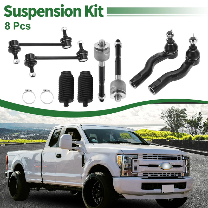 Mercury Milan 8pcs Front Suspension Kit Tie Rod Ends & Sway Bar Links
