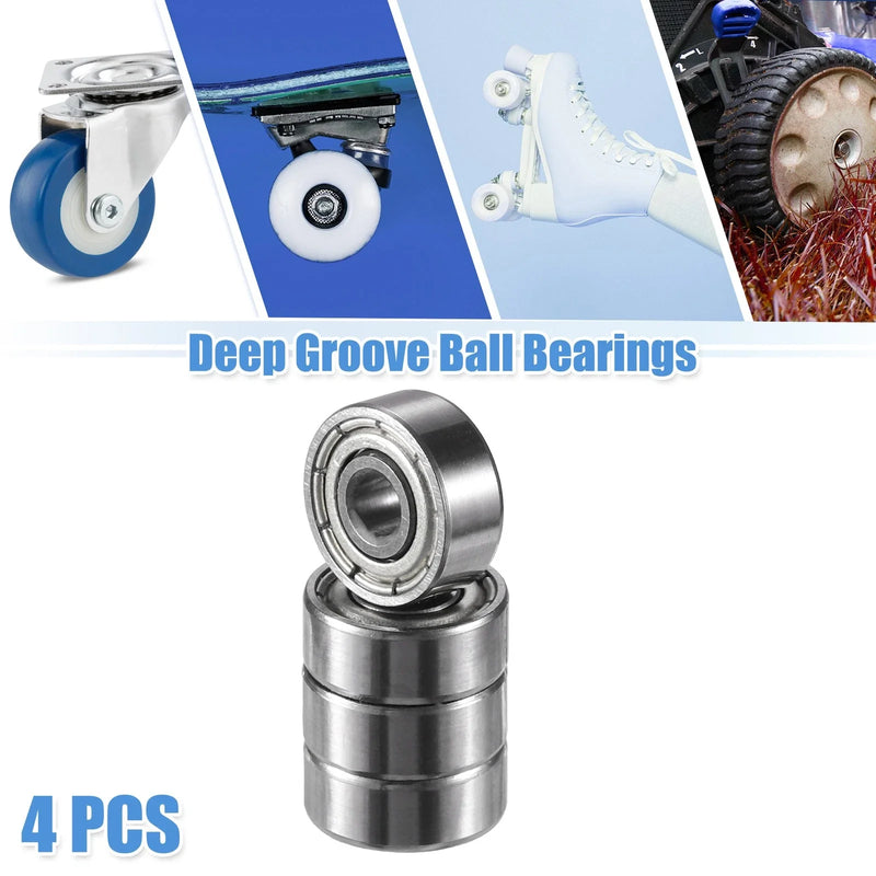 Cars 4 x 3x10x4mm Double Shield Deep Groove Car Ball Bearings