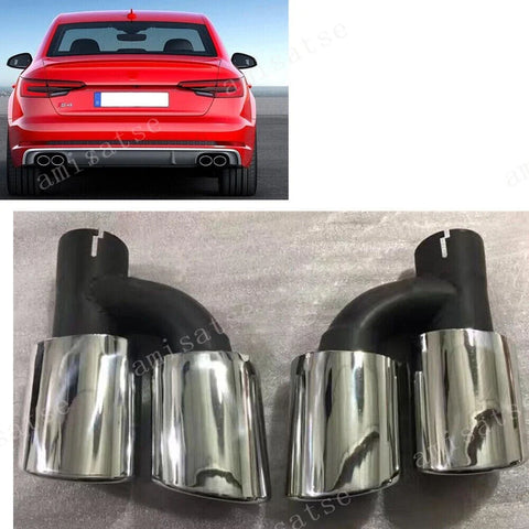 Audi A4 B9 / S4 / S6 / S7 Dual Outlet Quad Exhaust Tips (2017-2023)