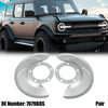 Ford F-150 Front Disc Brake Dust Shields 2 x Silver Tone (1976-1979)