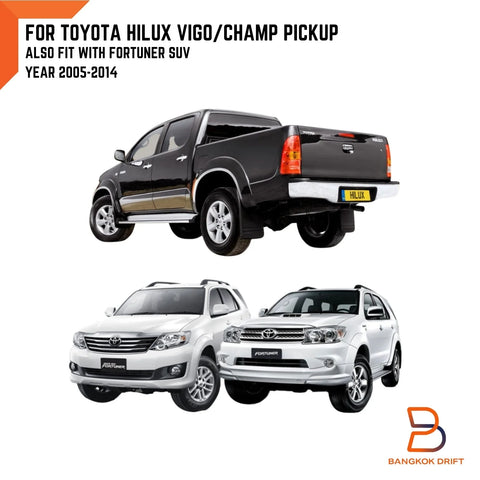 Toyota Hilux Vigo Fortuner Black Rubber Front Mud Flap Splash Guard (05-14)