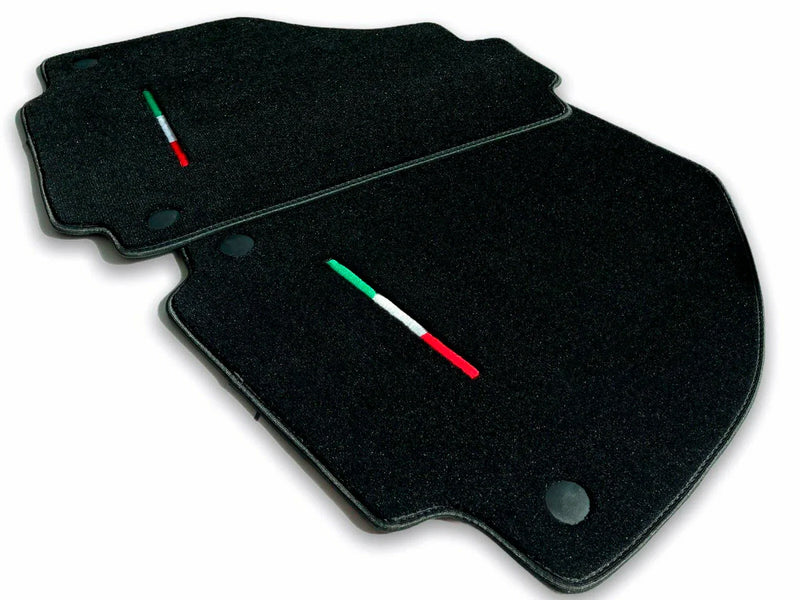 Ferrari 488 GTB Black Tailored Carpets Set with Italy Emblem Floor Mats