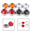Harley Touring Road Glide Turn Signal Bezels  Red Lens Covers Chrome