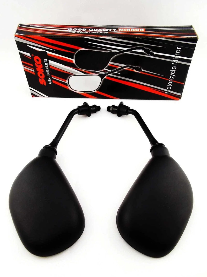 Honda XL250 Black Oval Rear View Mirrors (1972-1987)
