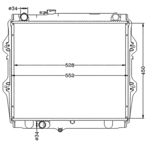 Toyota Hilux Alloy Core Radiator (1997-2000)