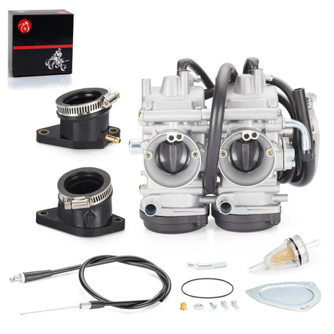 Yamaha Raptor 660 YFM660R 2x Carburetor Manifold+Throttle Cable (2001–2005)