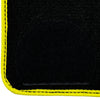 BMW X1 Series E84 SUV (2009-2015) Yellow Trim AutoWin Black Floor Mats