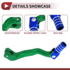 Bosuer M4 Green Blue Silver Tone Folding Motorcycle Gear Shifter Lever