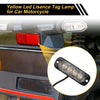 Car Motorcycle 2 x 12V License Plate Light Yellow Rainproof