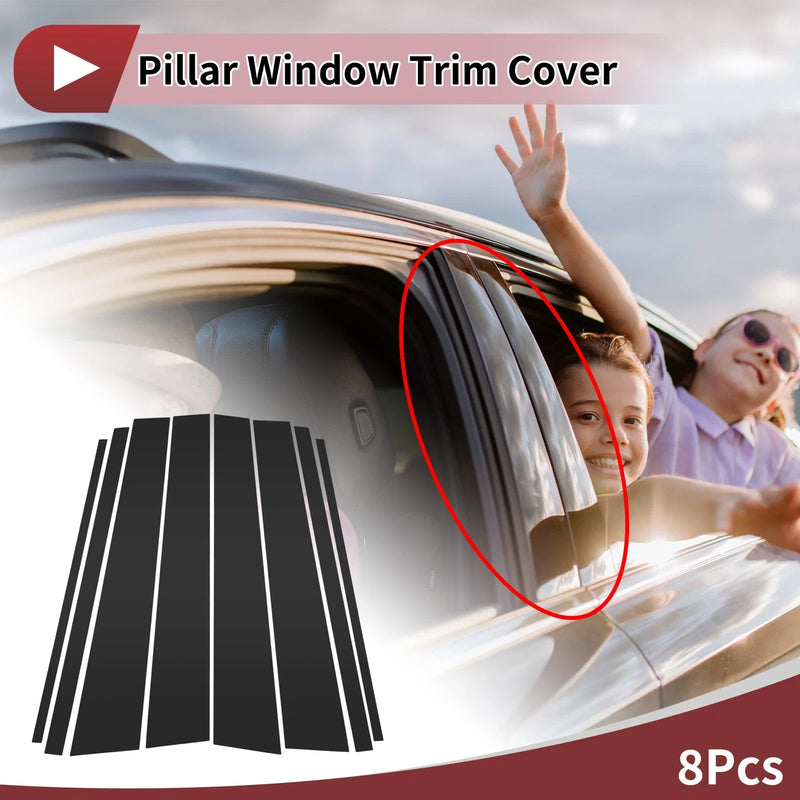 Toyota Prado 8 Pcs Car Door Pillar Window Trim (2010–2023)