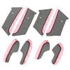 Honda Civic (2016-2020) Red with Red Line 8 Pcs Door Panel Armrest Covers
