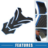 Universal Gas Tank Decal / 7.87x5.31 / Universal 3D Tank Sticker Blue Black