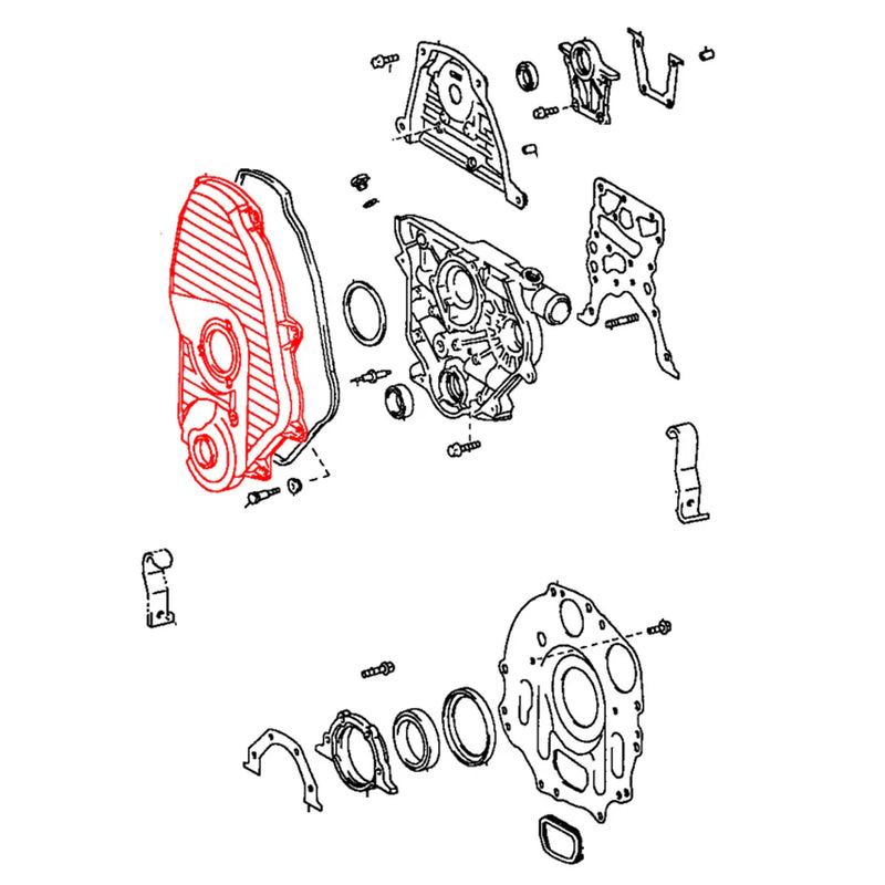 Toyota Hilux Surf 4Runner 1989-1996 3L Timing Chain Belt Cover