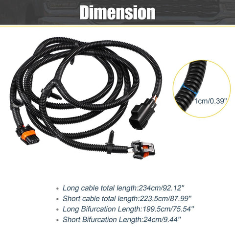 Dodge Ram 2500 3500 4500 5500 Fog Light Jumper Wiring Harness (2010-2018)