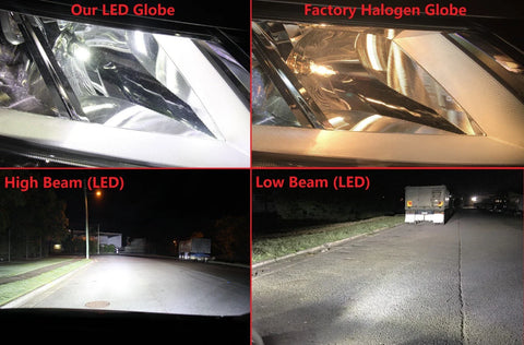 H4 LED Headlight Globes - Pair