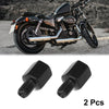 2 x 10mm LH to 8mm RH Black Motorcycle Rearview Mirrors Adapter Bolt Screw
