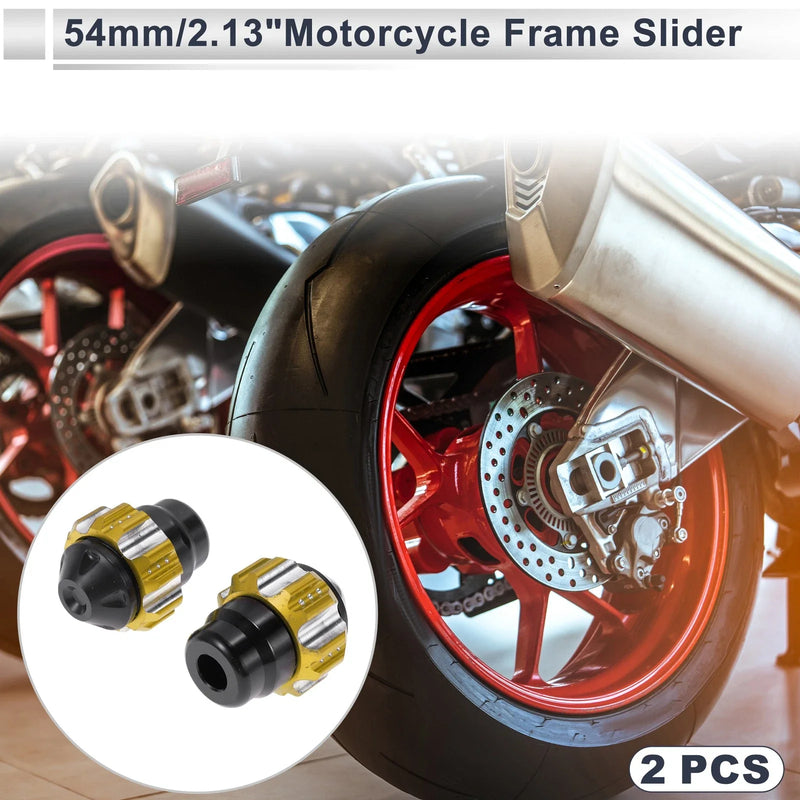 Make Model 0.59" Aluminum Alloy Motorcycle Slider Frame / 2 x Gold Tone