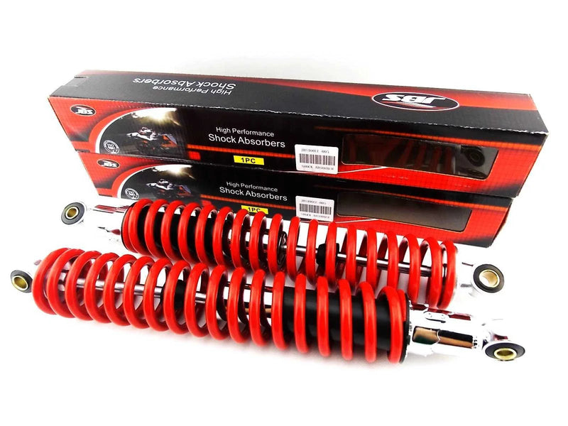 Suzuki DR400 400mm Red/Chrome Rear Shock Absorbers