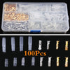 400PCS Wire Terminals 3.9mm Motorcycle Brass Male & Female Connectors Tin Stock
