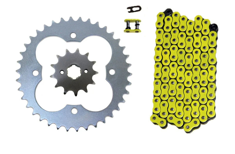 Honda TRX300EX & TRX300X Yellow 520x88 O-Ring Drive Chain & 13/39 Sprockets