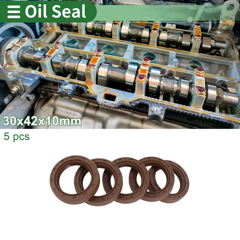 Car Oil Seal / 30x42x10mm 5 Pcs / FKM Rubber