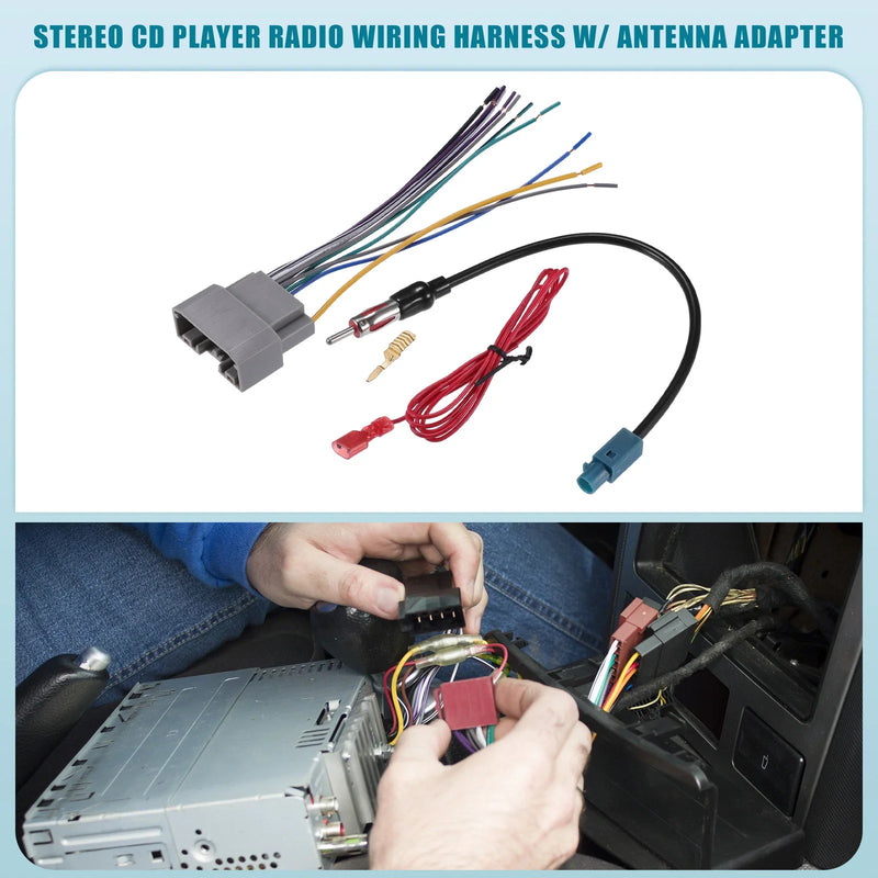 Chrysler Stereo CD Player Radio Wiring Harness & Antenna Adapter Set (2007-2011)