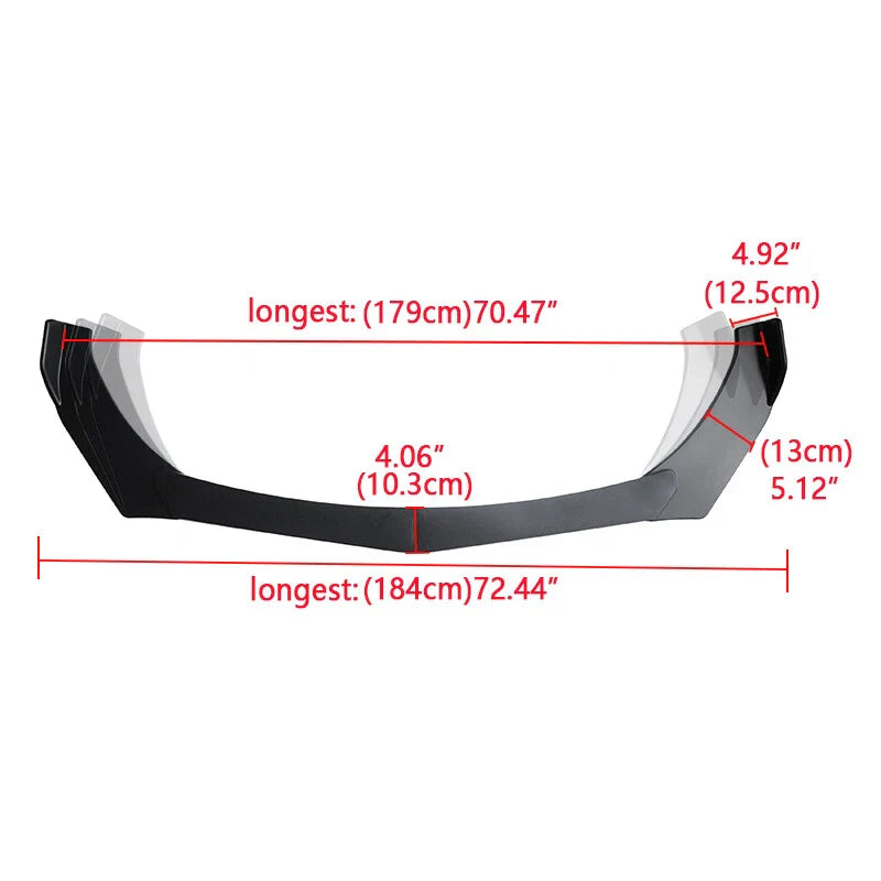 Dodge Charger RT SRT SXT Front Bumper Lip Body Kit Spoiler Splitter Black
