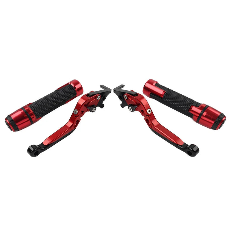 BMW S1000R S1000RR Red Extendable Brake Clutch Levers Grip Set (2014-2023)