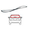 Toyota Corolla E120 2000-2006 Chrome Windshield Moulding