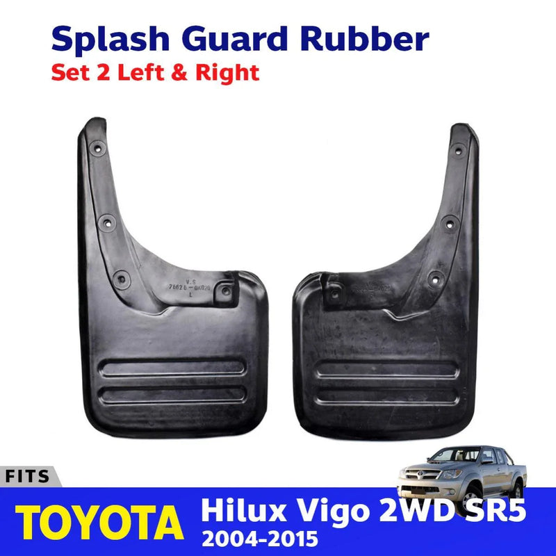 Rear Mud Flaps Rubber Splash Guard Fits Toyota Hilux Vigo 2WD Ute Truck 2005-15