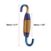 Motorcycle Exhaust Pipe Spring 34mm 1.34in U-Shape Hook Yellow Blue